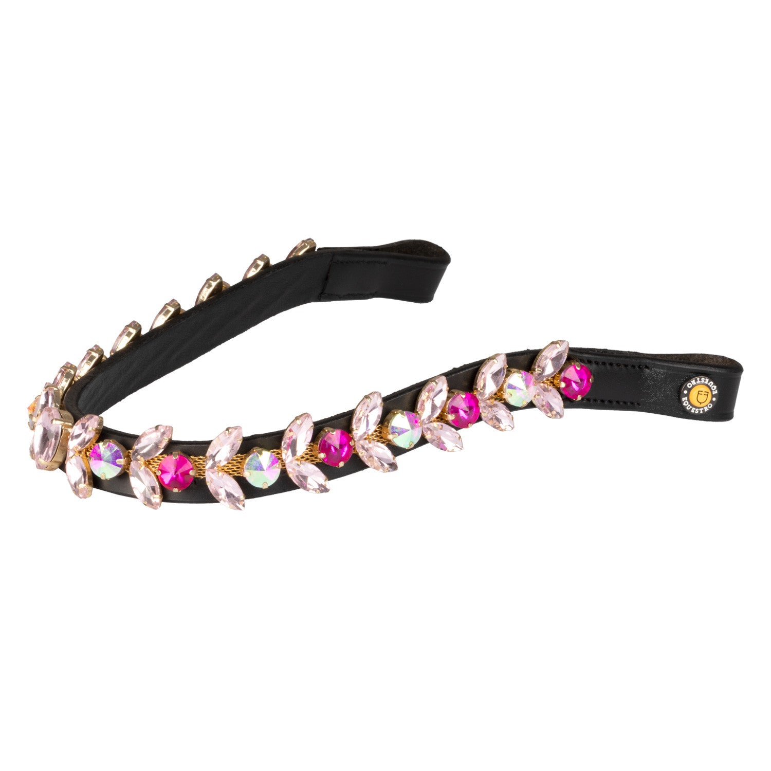 Northern Lights Crystal leather browband.