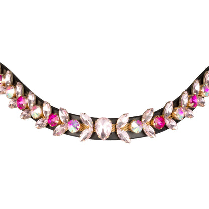 Northern Lights Crystal leather browband