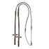 Leather magna reins with rubber grip.