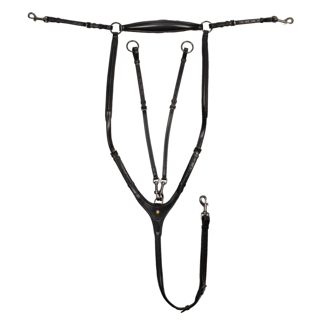 Removable martingale leather pectoral.