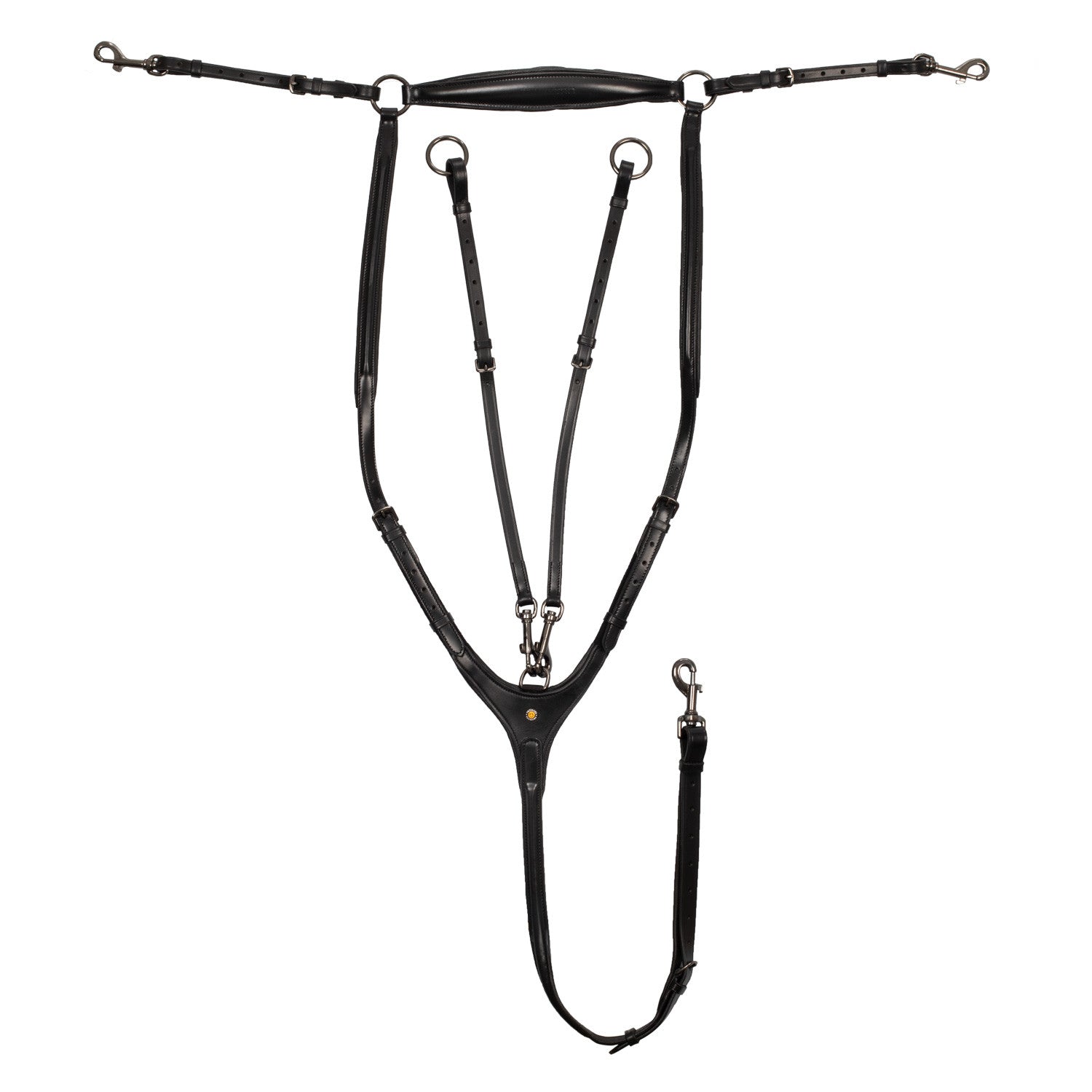 Removable martingale leather pectoral.