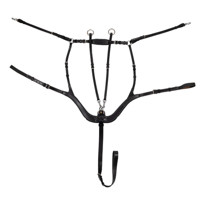 Anatomic leather hunting breastplate.