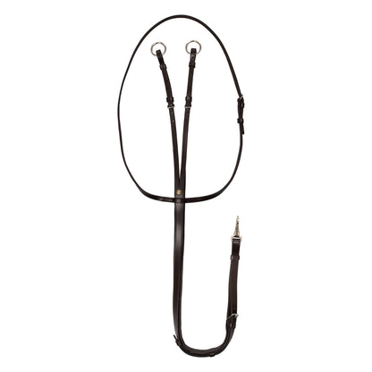Martingale leather silver seams.