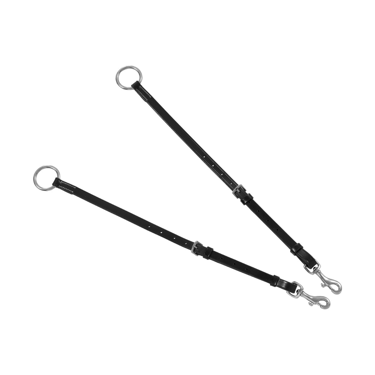 LEATHER BREASTPLATE WITH ELASTIC INSERTS &amp; REMOVABLE MARTINGALE