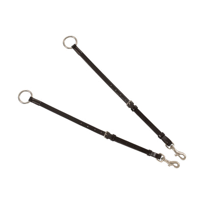 LEATHER BREASTPLATE WITH ELASTIC INSERTS &amp; REMOVABLE MARTINGALE