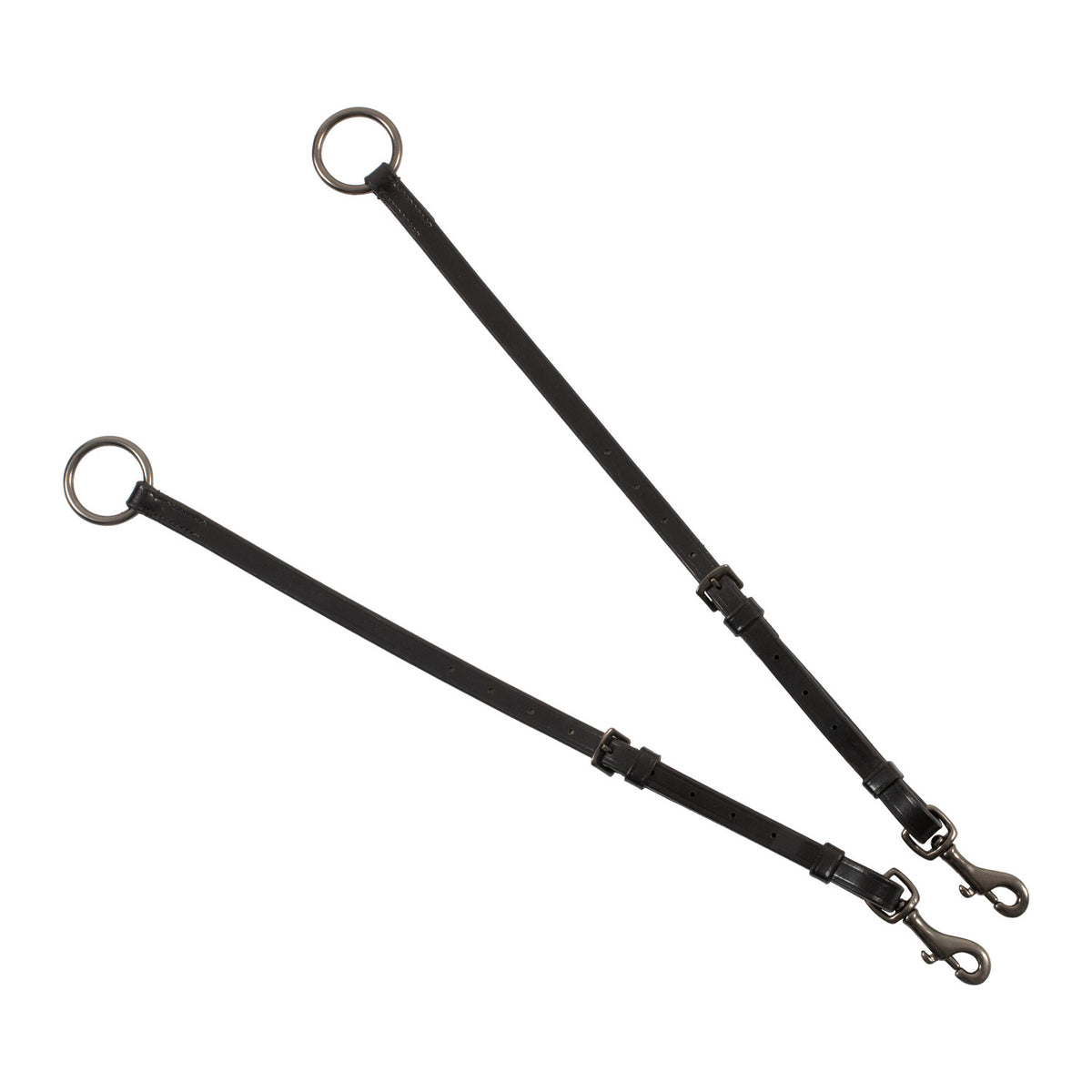 Tanned leather fork breastplate with black clincher