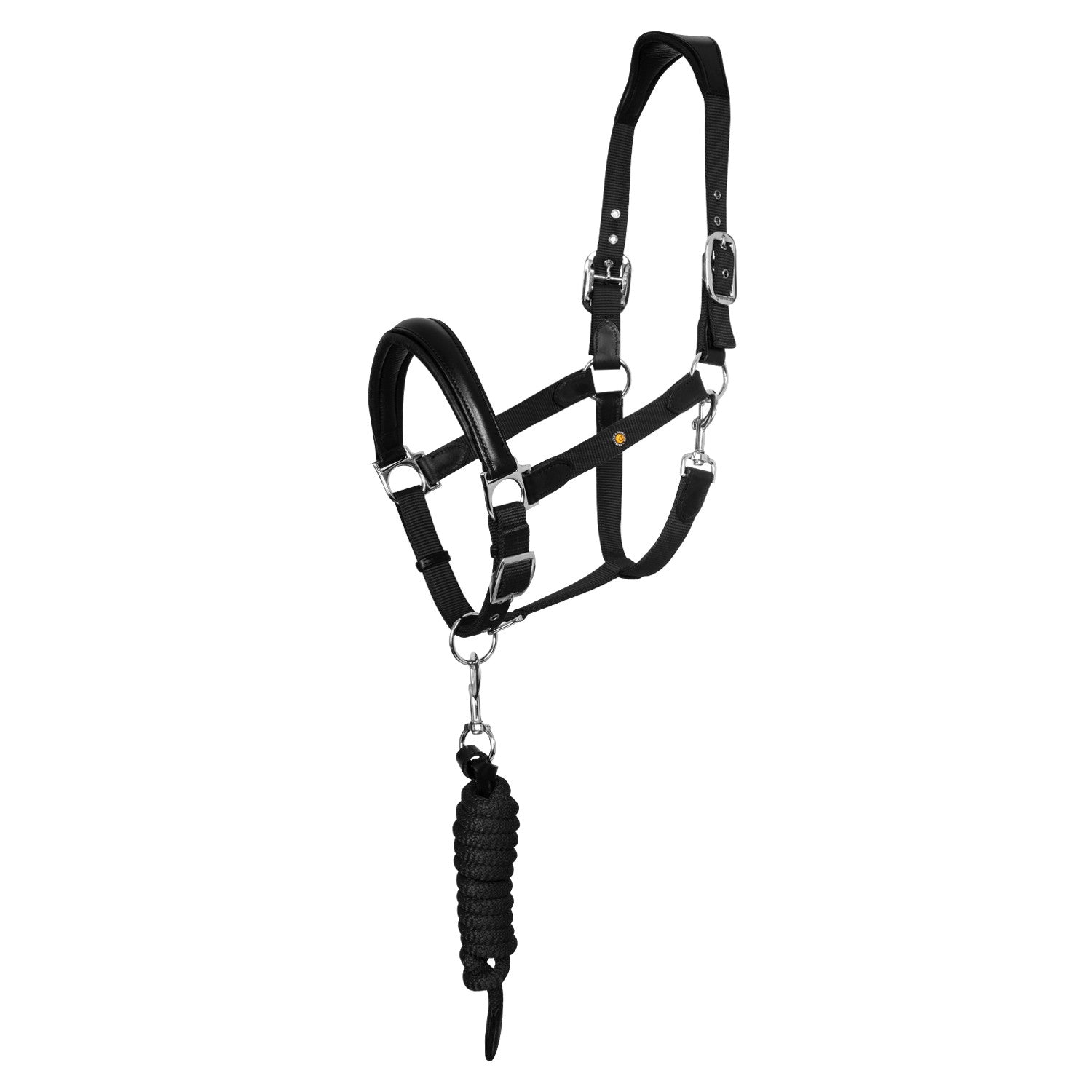 ERGONOMIC HALTER WITH LEATHER INSERTS.
