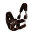 Polypropilene halter with faux sheepskin coating.