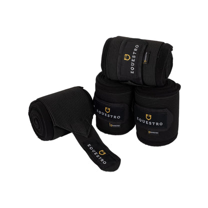 Breathable fleece bandages with elastic.