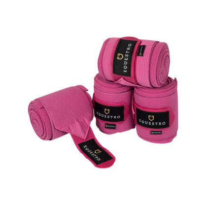Breathable fleece bandages with elastic.