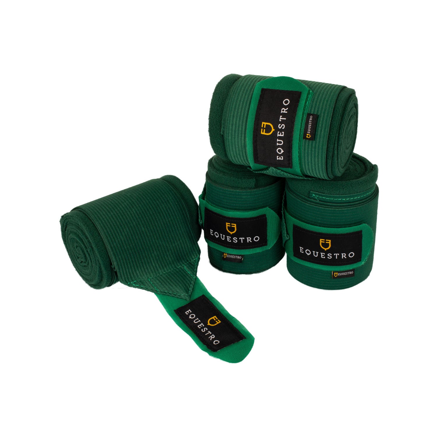 Breathable fleece bandages with elastic.