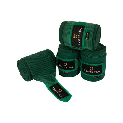 Breathable fleece bandages with elastic.