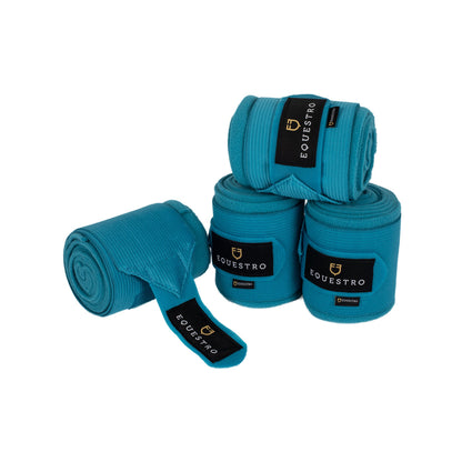 Breathable fleece bandages with elastic.