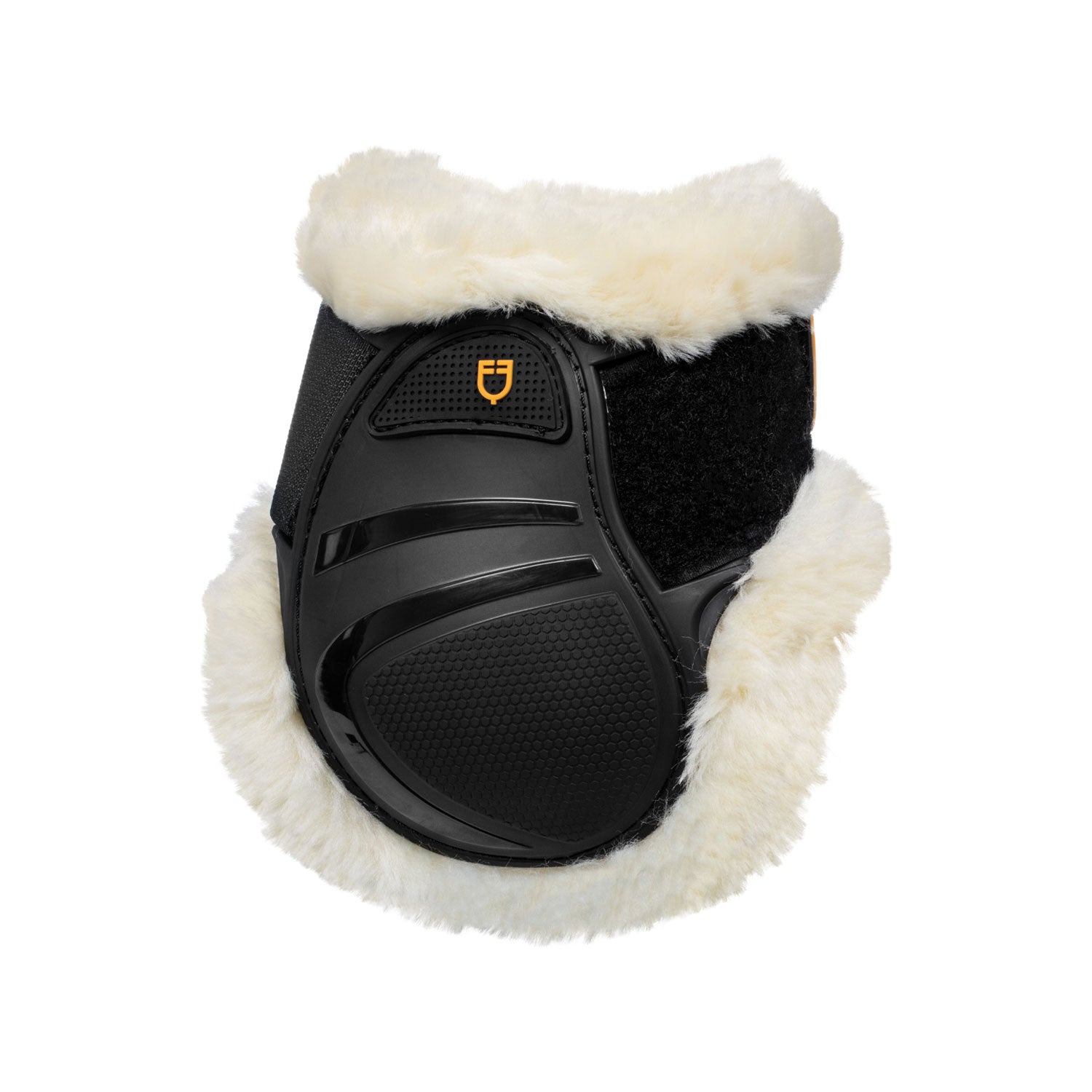 Young horse fetlock boots TPU and synthetic sheepskin.