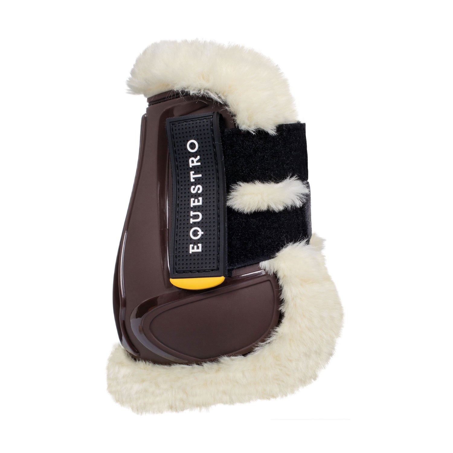Fetlock boots in TPU and synthetic sheepskin.