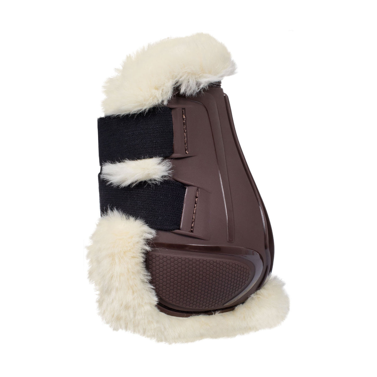 Fetlock boots in TPU and synthetic sheepskin