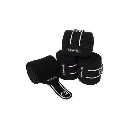 Fleece pony bandages with embroidered logo.