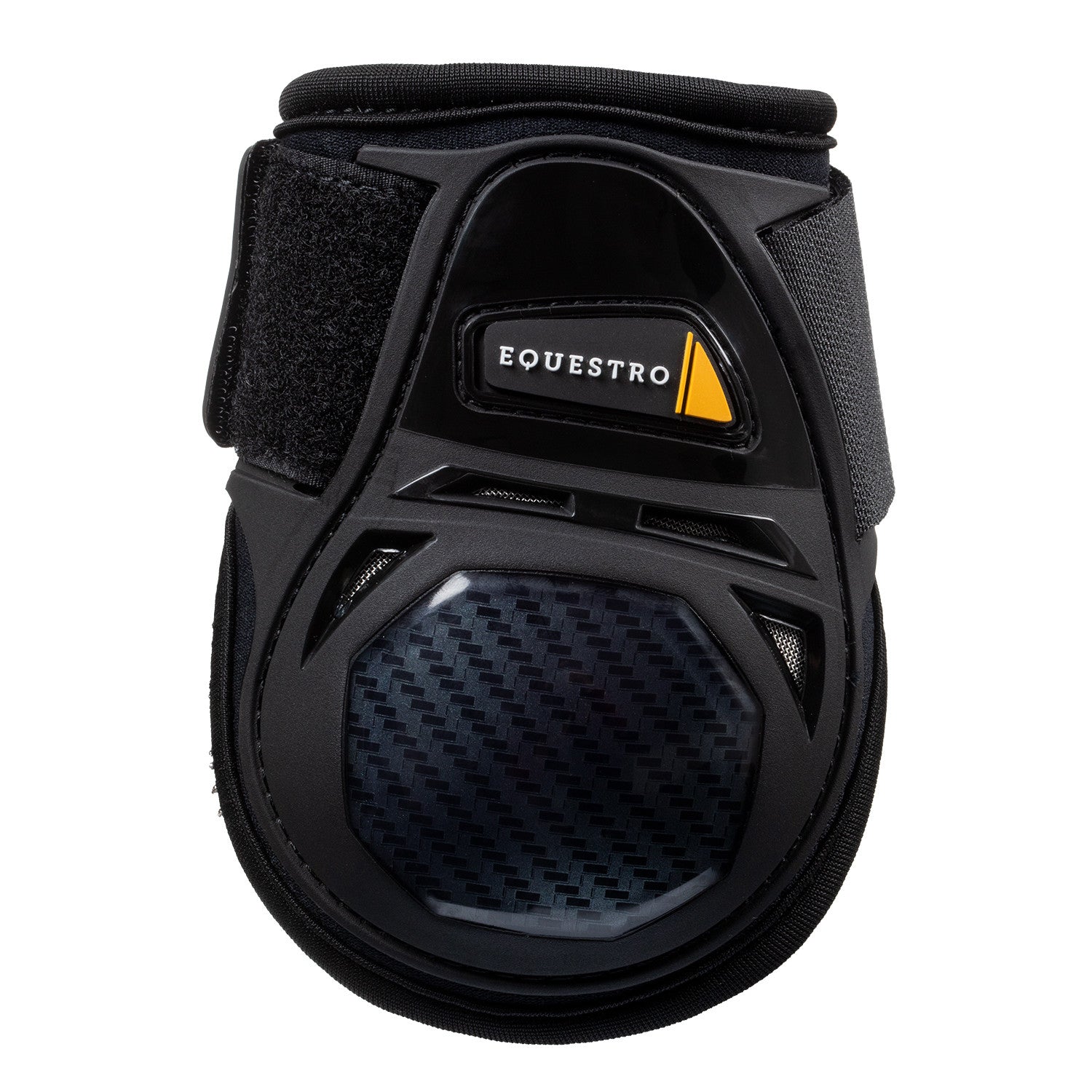 Neoprene fetlock boots hook-and-loop closure.