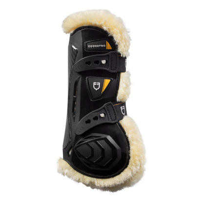 Synthetic sheepskin quick release tendon boots.
