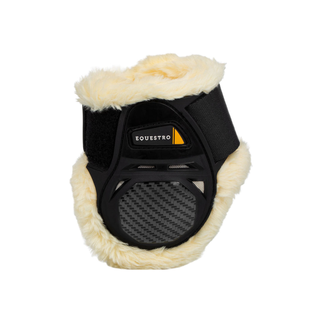 Spider Man fetlock boots with synthetic sheepskin color natural.