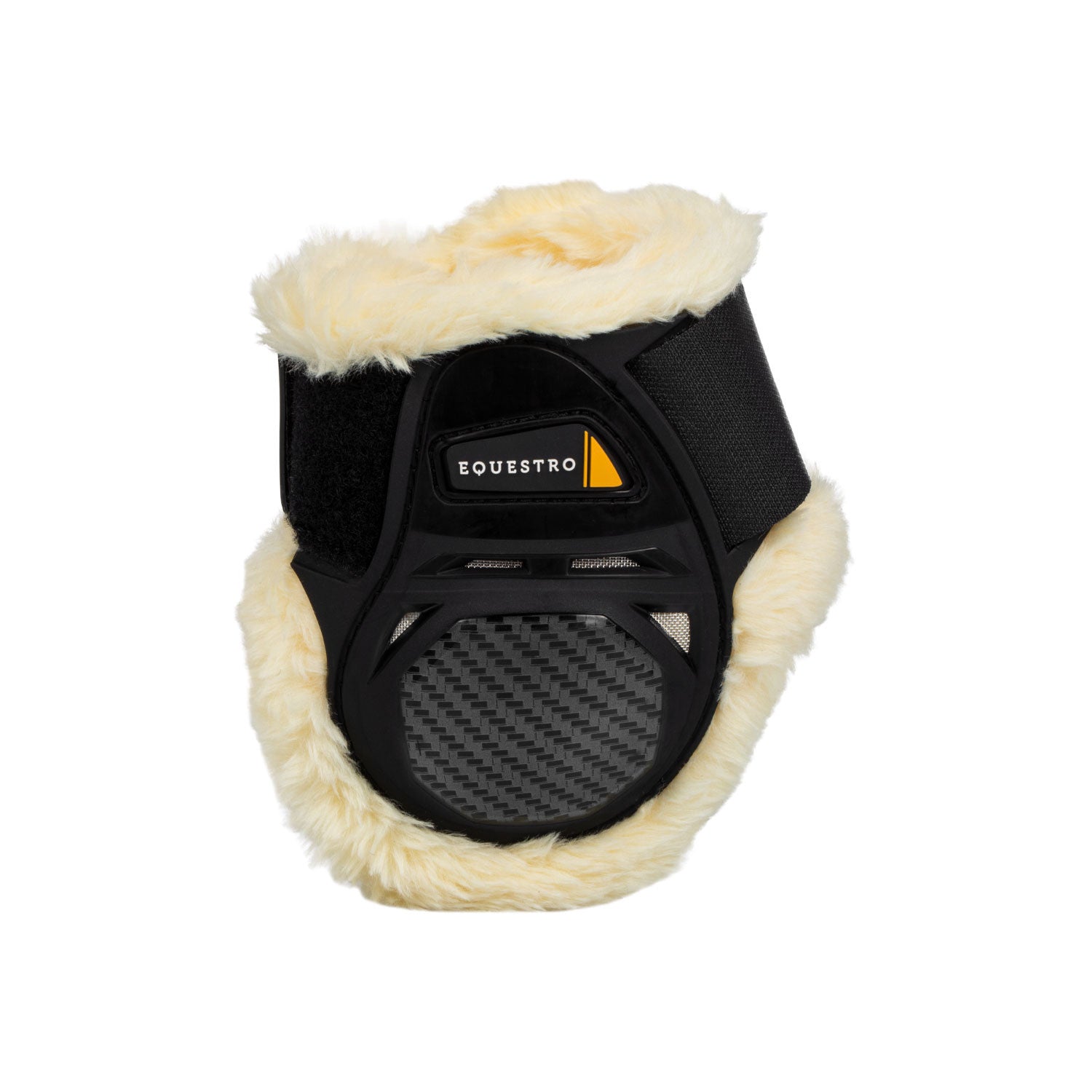 Spider Man fetlock boots with synthetic sheepskin color natural.