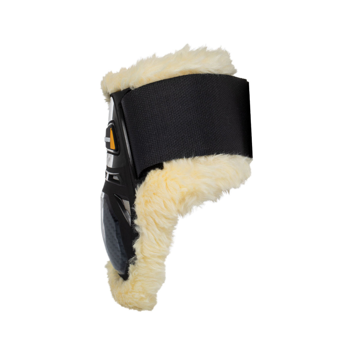 Equestro Spider Man fetlock Boots With Synthetic Sheepskin Colour Natural