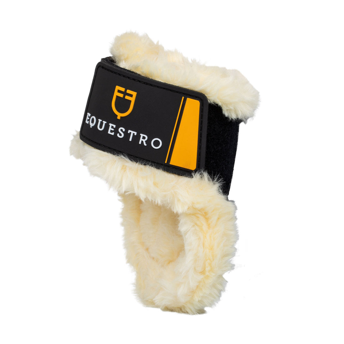Equestro Spider Man fetlock Boots With Synthetic Sheepskin Colour Natural