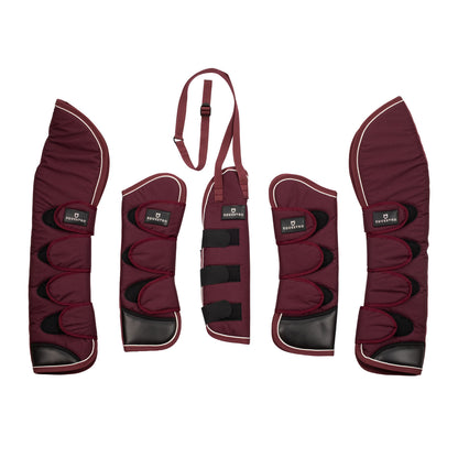 Travelling boots set and tail guard with rubber patch.