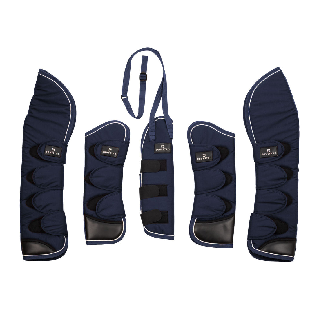 Travelling boots set and tail guard with rubber patch.