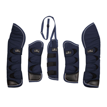 Travelling boots set and tail guard with rubber patch.