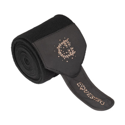 Equestro Fleece Bandages With Rhinestone Logo