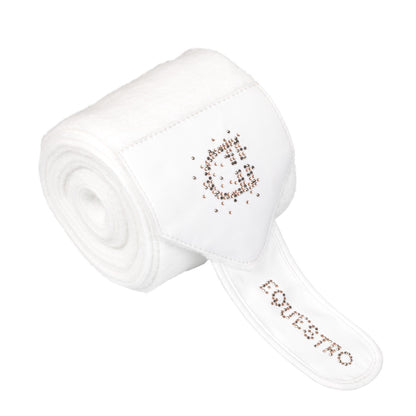Equestro Fleece Bandages With Rhinestone Logo