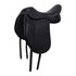 Dressage saddle with long blocks.
