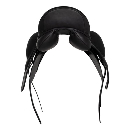 Doubled leather dressage saddle
