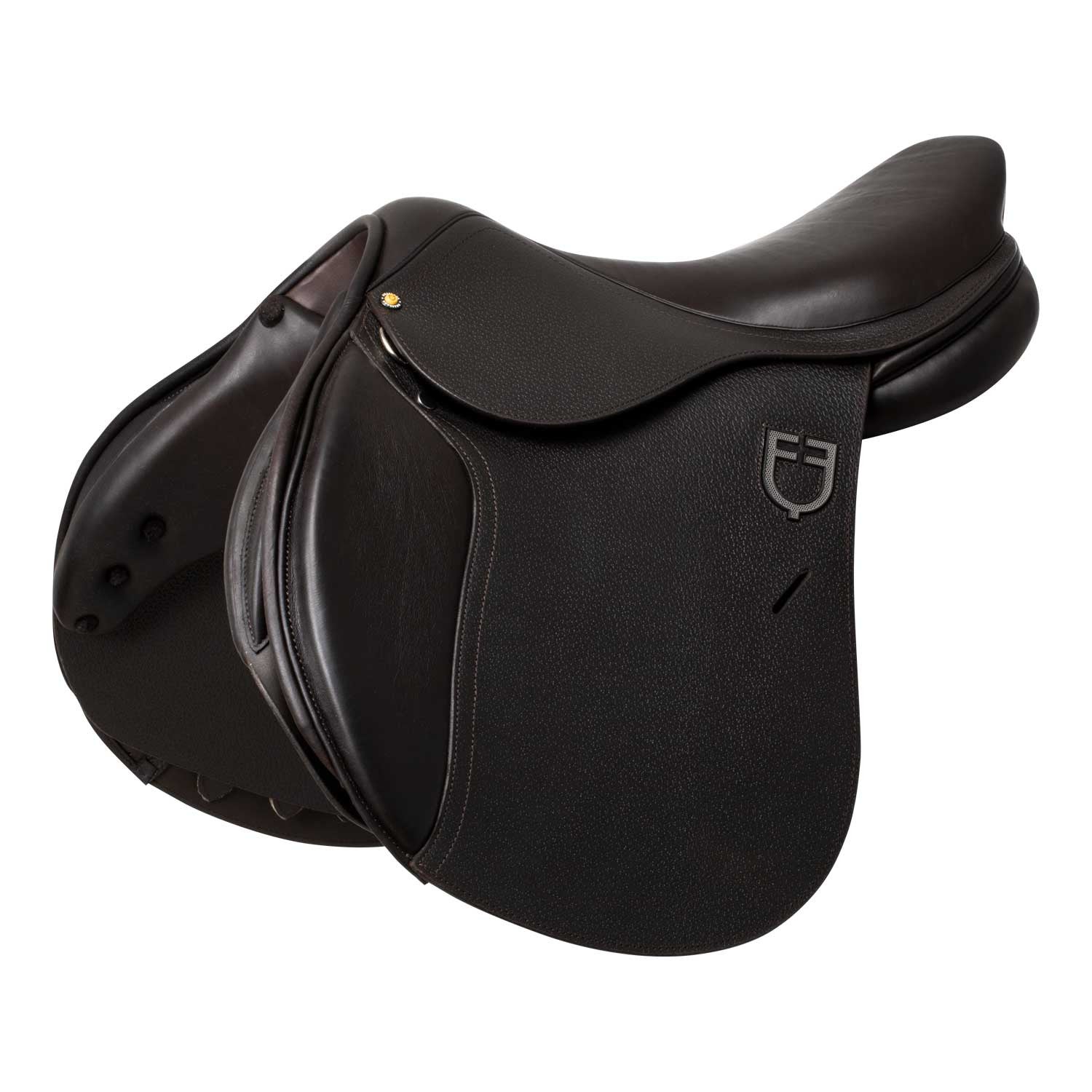 Venus jumping saddle with embossed logo.