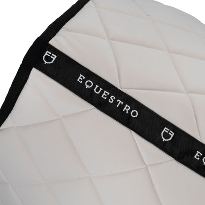 Equestro Jumping Saddle Pad With Embroidered Logo Black Line Edition