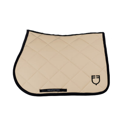 Equestro Jumping Saddle Pad With Embroidered Logo Black Line Edition