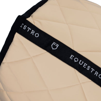 Equestro Jumping Saddle Pad With Embroidered Logo Black Line Edition