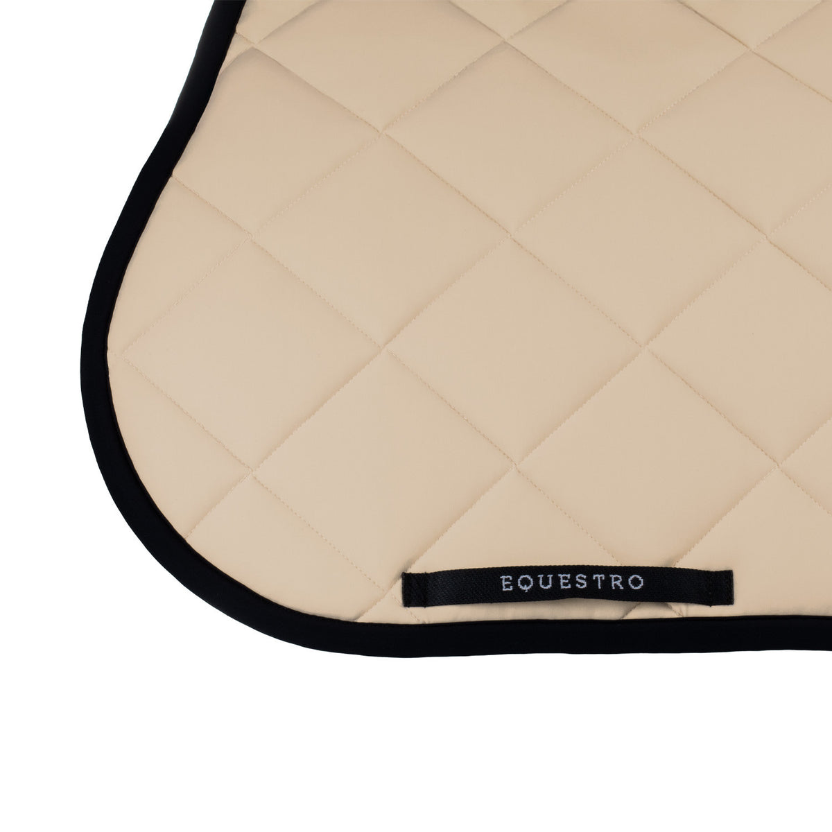 Equestro Jumping Saddle Pad With Embroidered Logo Black Line Edition