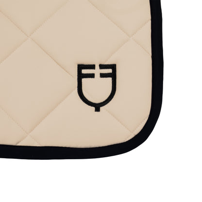 Equestro Jumping Saddle Pad With Embroidered Logo Black Line Edition