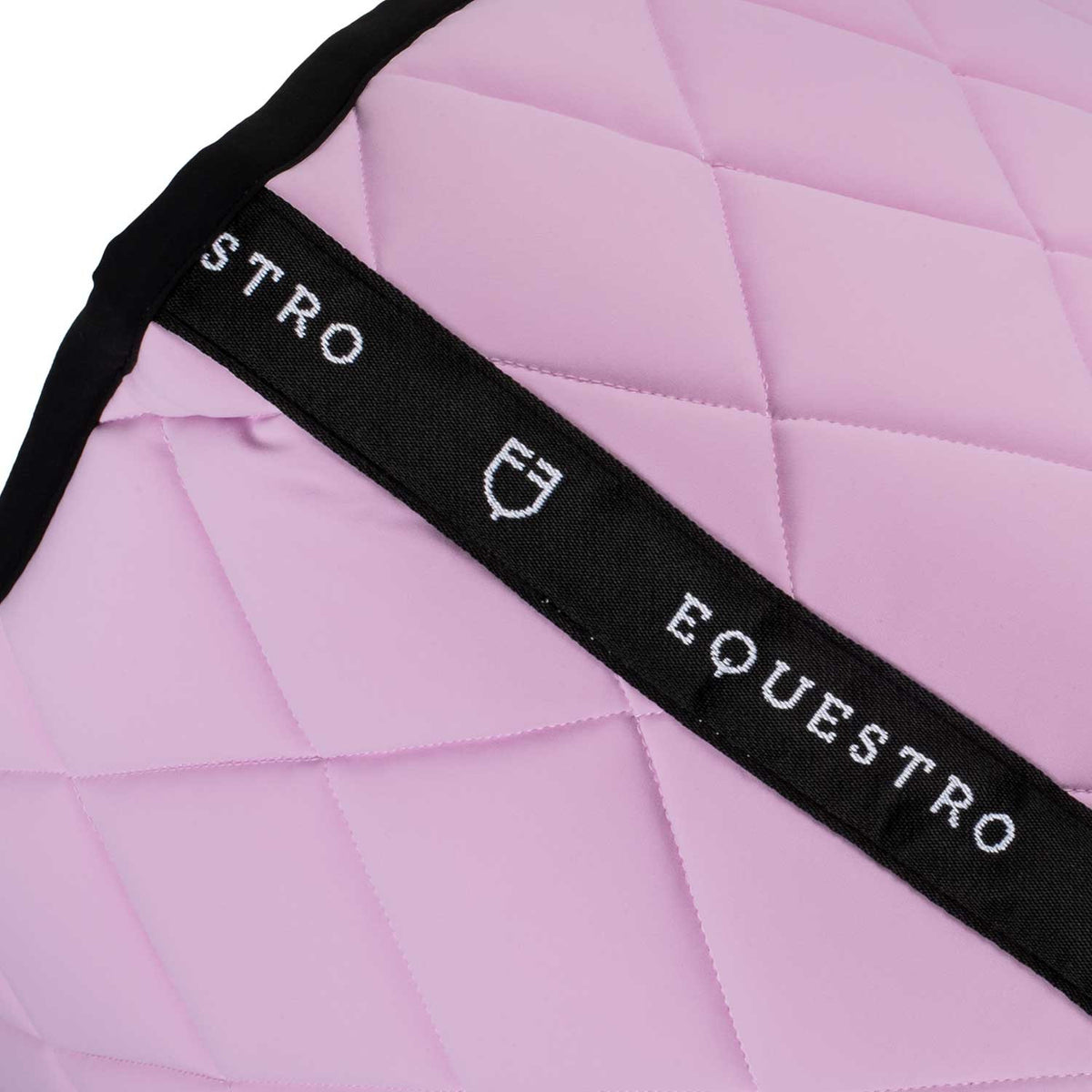 Equestro Jumping Saddle Pad With Embroidered Logo Black Line Edition