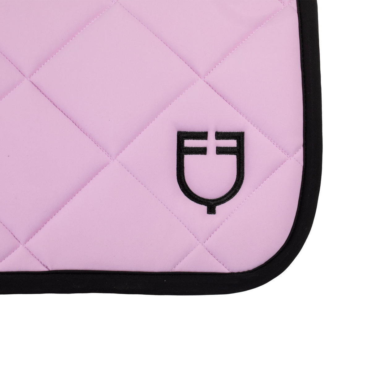 Equestro Jumping Saddle Pad With Embroidered Logo Black Line Edition