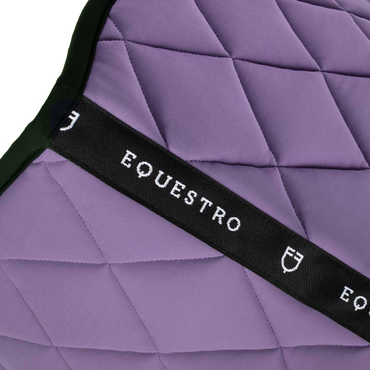 Equestro Jumping Saddle Pad With Embroidered Logo Black Line Edition