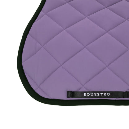 Equestro Jumping Saddle Pad With Embroidered Logo Black Line Edition