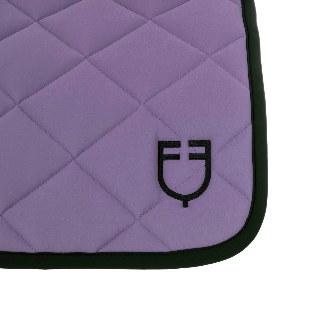 Equestro Jumping Saddle Pad With Embroidered Logo Black Line Edition