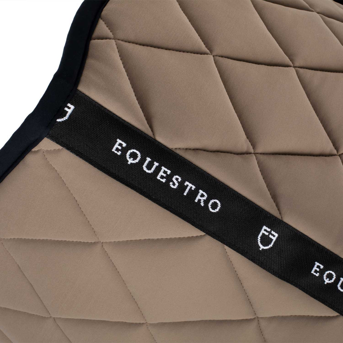 Equestro Jumping Saddle Pad With Embroidered Logo Black Line Edition