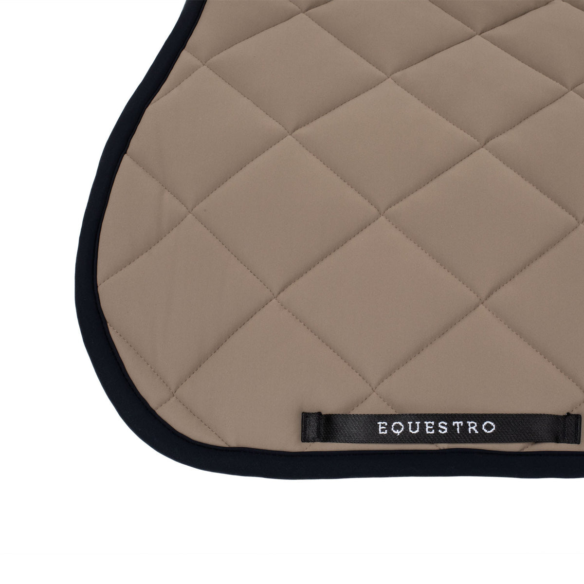 Equestro Jumping Saddle Pad With Embroidered Logo Black Line Edition