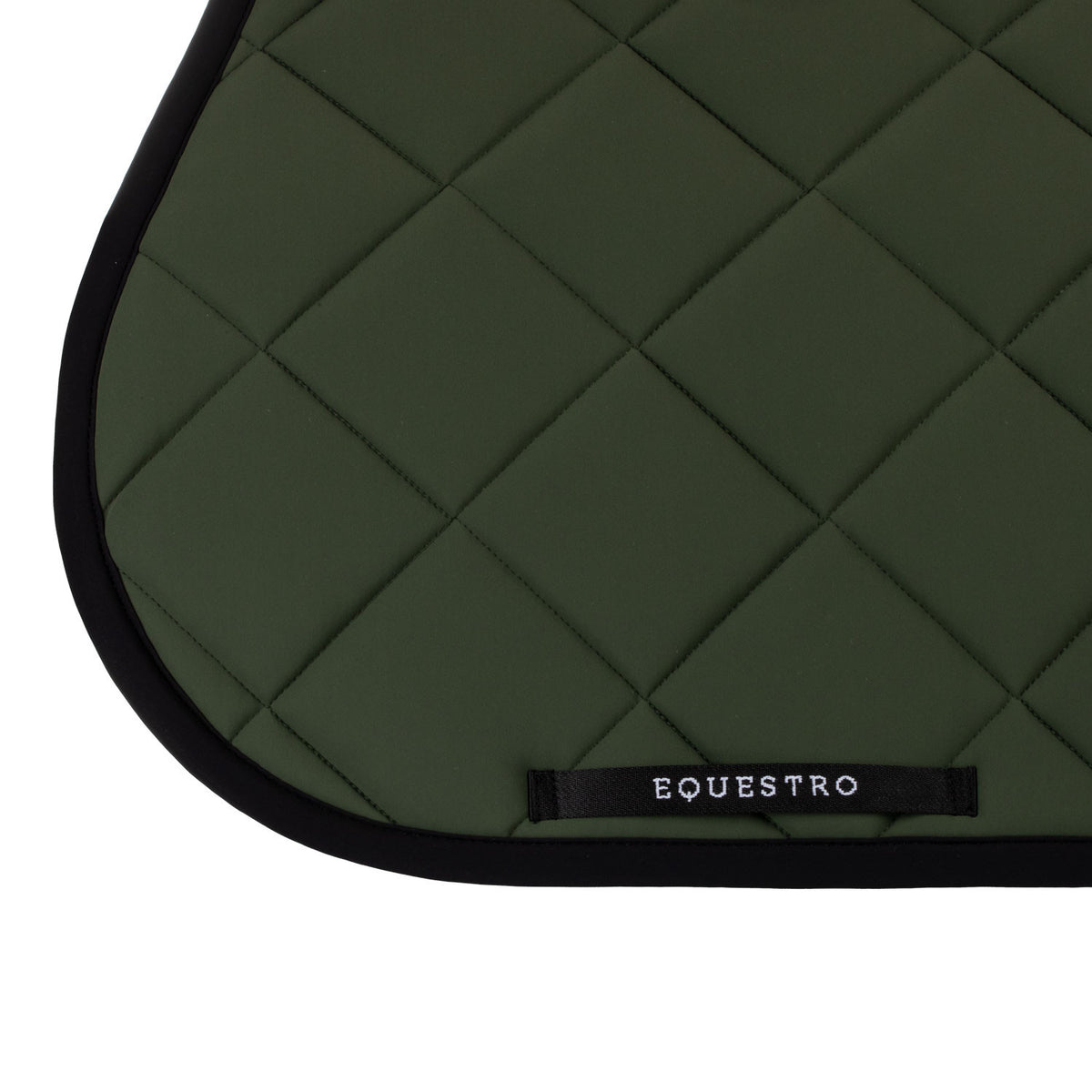 Equestro Jumping Saddle Pad With Embroidered Logo Black Line Edition