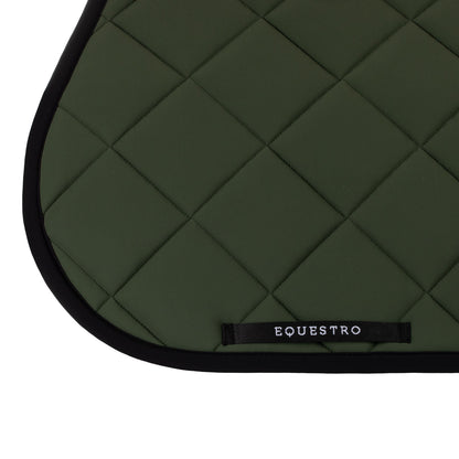 Equestro Jumping Saddle Pad With Embroidered Logo Black Line Edition