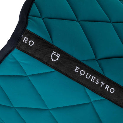 Equestro Jumping Saddle Pad With Embroidered Logo Black Line Edition